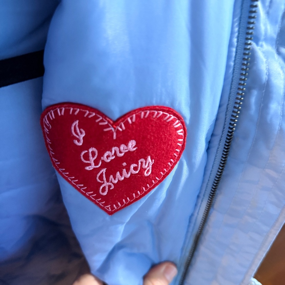 Juicy Couture Vintage Y2k Bomber Jack with Fur Collar Size M - Picture 2 of 11